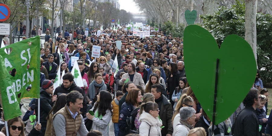 Assitencia ASPACE Valladolid manifestación defensa Centros Especiales Educación