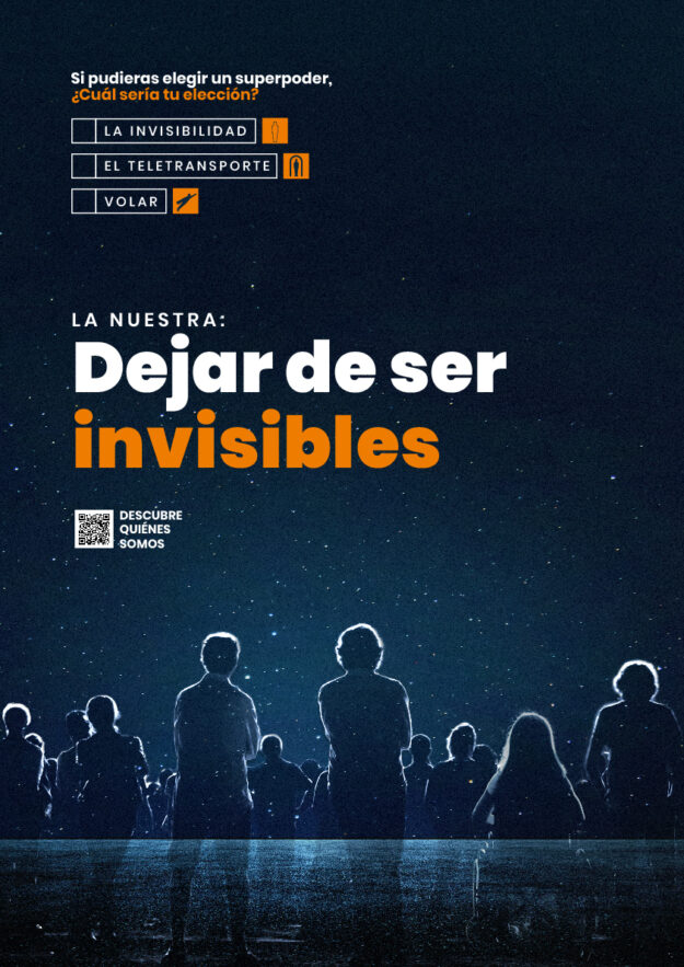 CARTEL DEJAR DE SER INVISIBLES QR